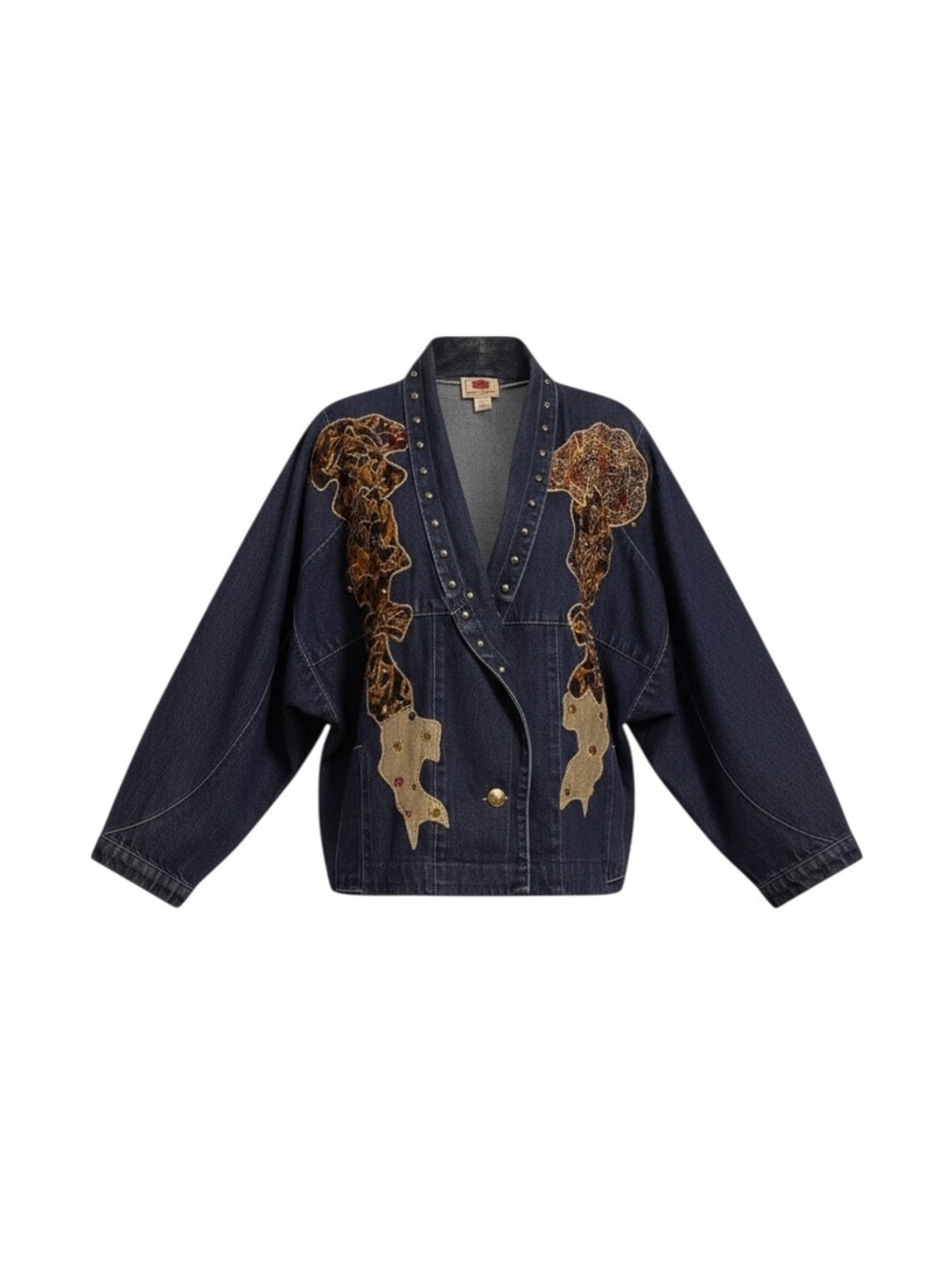 Vintage Embellished Denim Statement Jacket